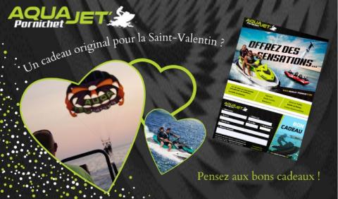 A l'occasion de la Saint-Valentin, Aqua Jet Pornichet vous propose de réaliser des bons cadeaux !